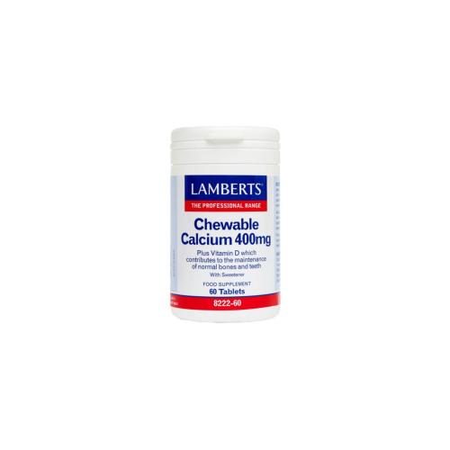 LAMBERTS Chewable Calcium 400mg 60tabs